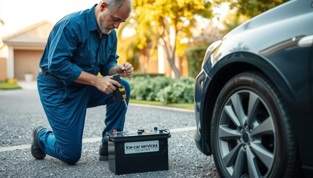 تبديل بطارية